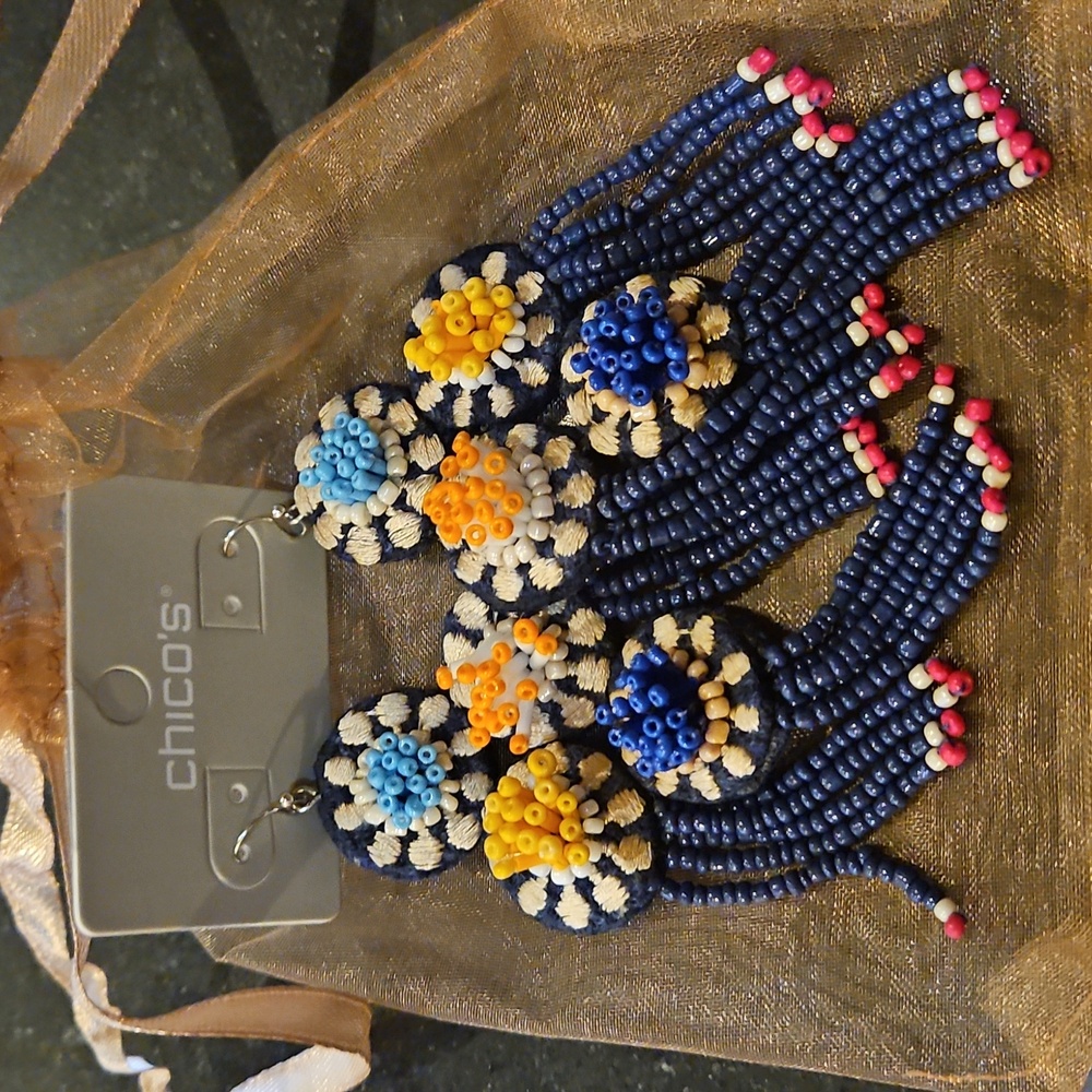 NWT Chico Bali‎ Blue Boho Earrings